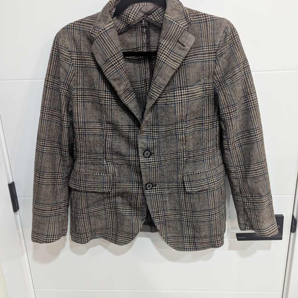 Tagliatore Italian Virgin Wool Plaid Blazer | Made in Italy | Fits Women’s XS